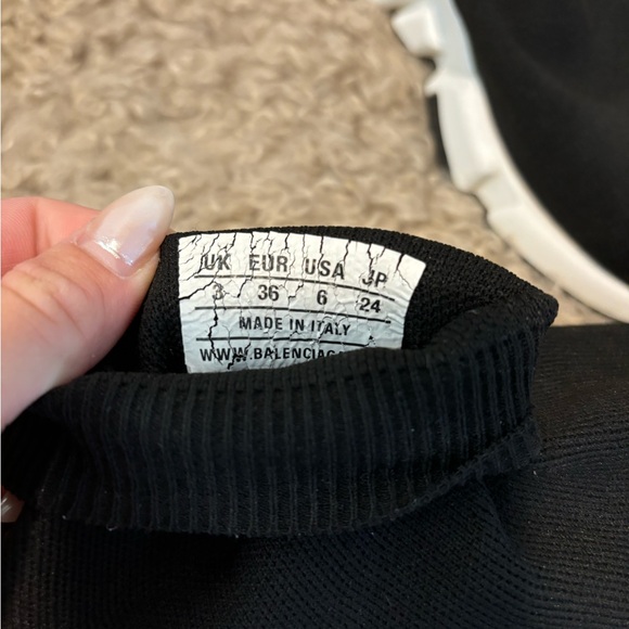 Balenciaga Speed Graffiti Sneakers - black and white - retail for $1200 - Picture 6 of 7